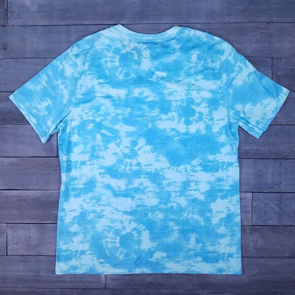CHUBBIES The Ocean Spray T-shirt Mens Size XL Blue Tie Dye Tropical - Picture 2 of 6